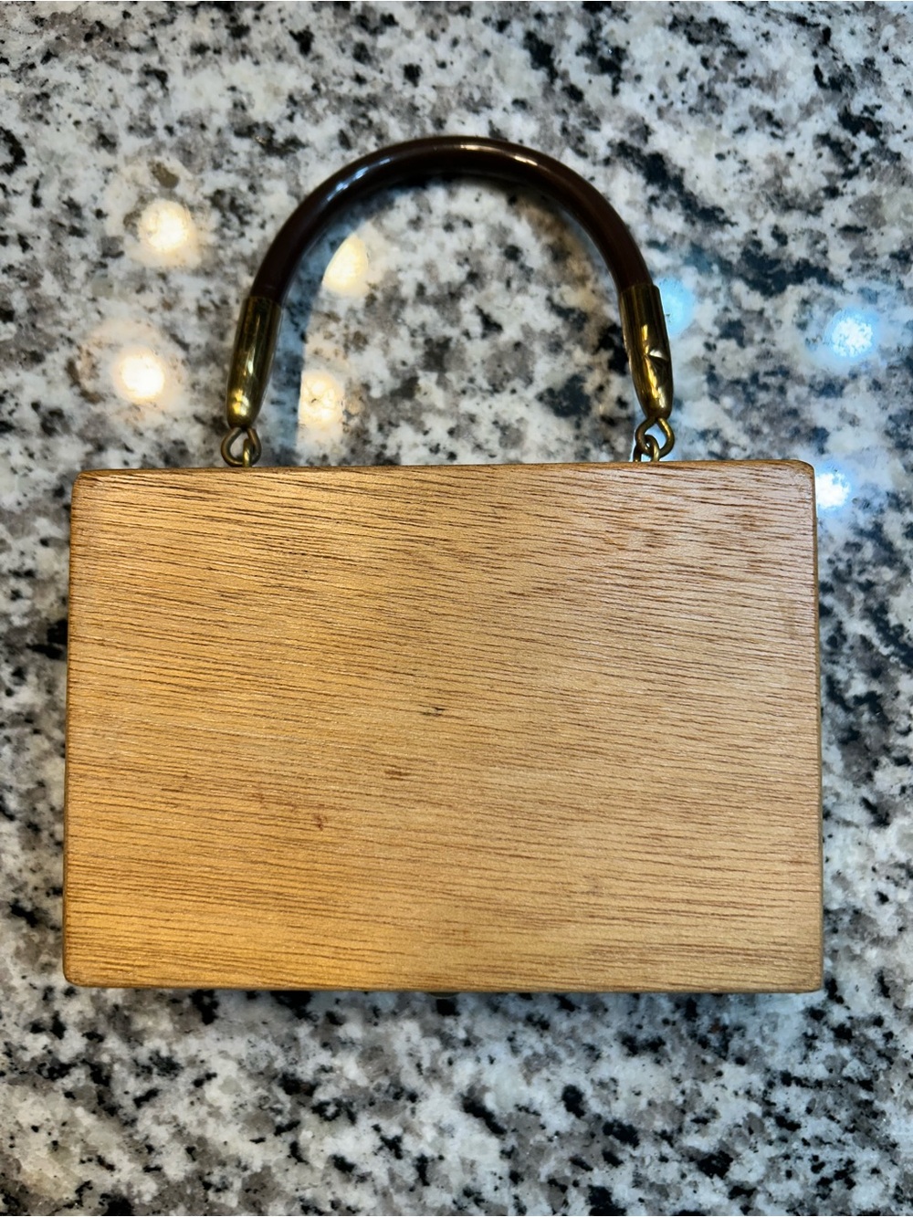 Vintage Gary Gail’s wooden small purse signed - Picture 2 of 5